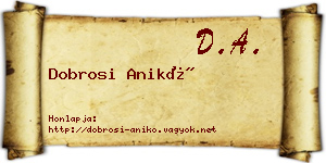 Dobrosi Anikó névjegykártya