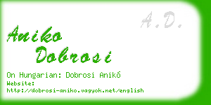 aniko dobrosi business card