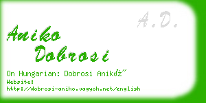 aniko dobrosi business card